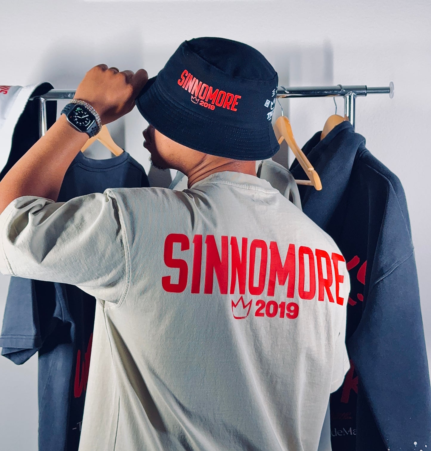 TKC™️ SINNOMORE: Crk$ & Whr$ (Black Men’s Bucket Hat)