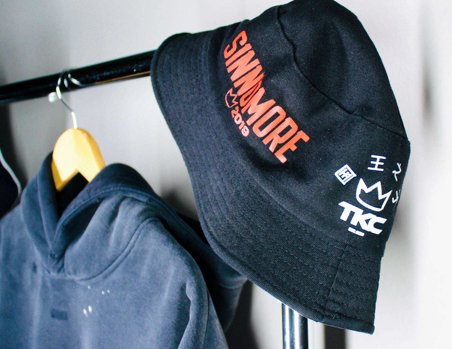 TKC™️ SINNOMORE: Crk$ & Whr$ (Black Men’s Bucket Hat)