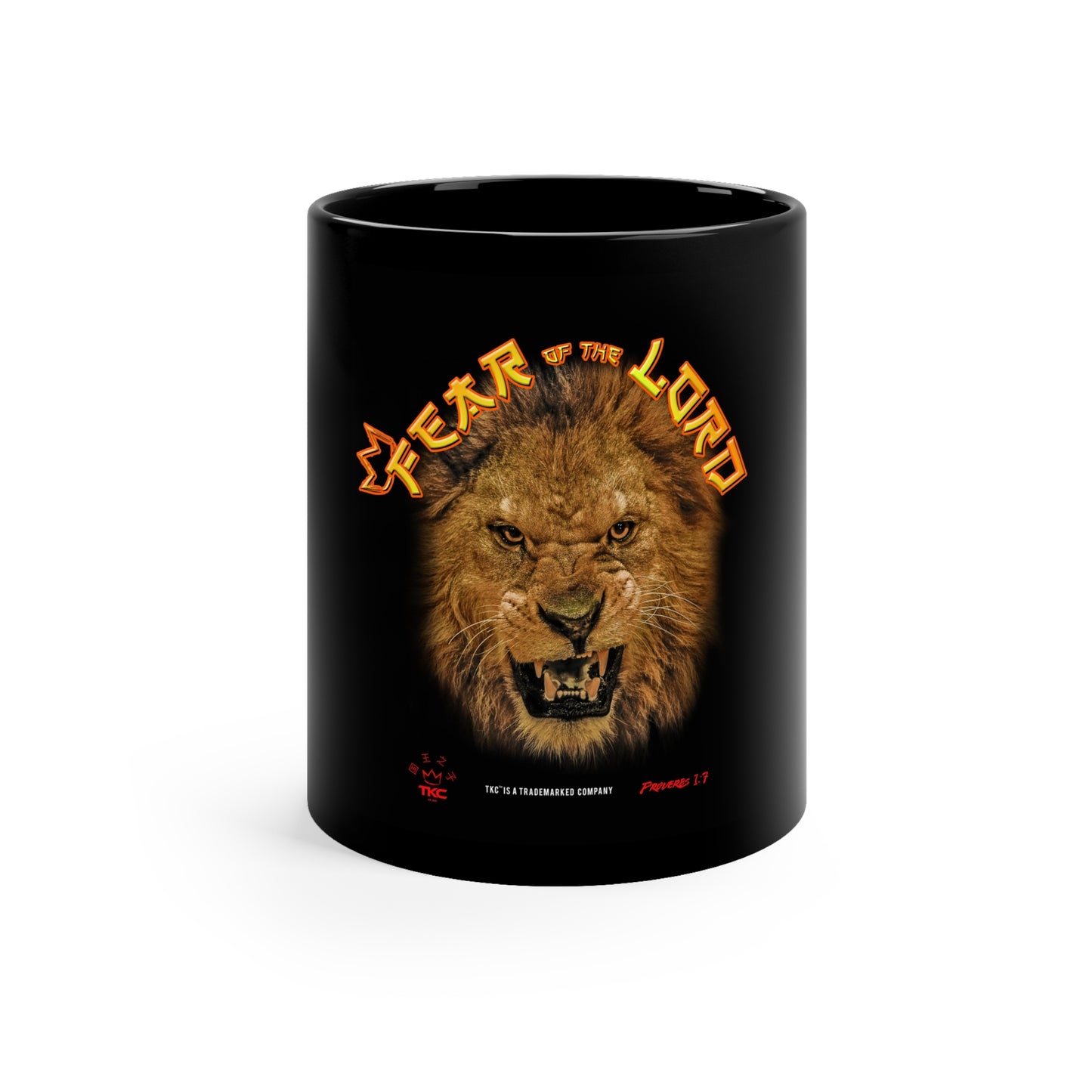 TKC™️  Crown Decor Fear Of The Lord 11oz Black Mug