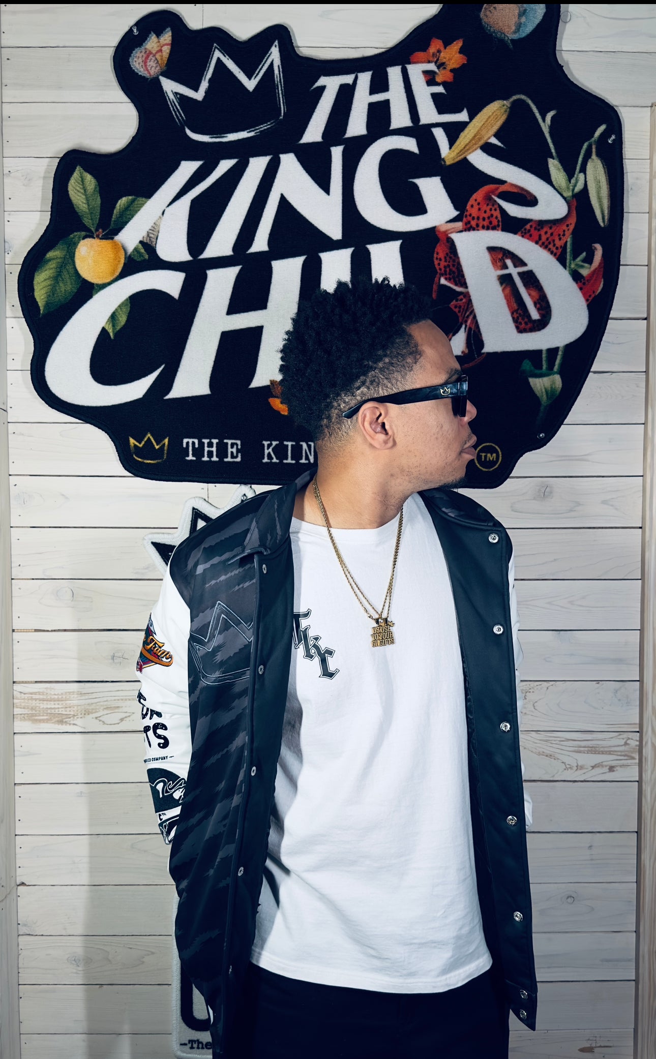 TKC™️ May My Enemies Find GOD Crew Jacket (Black Tiger Stripe Camo)