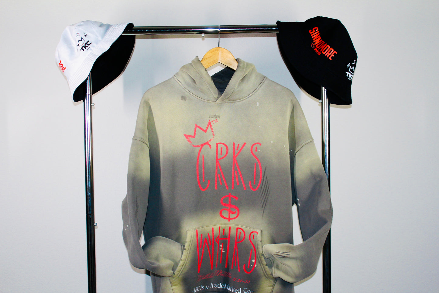 TKC™️ SINNOMORE: Crk$ & Whr$ ( Vintage Urban Fog Hoodie)