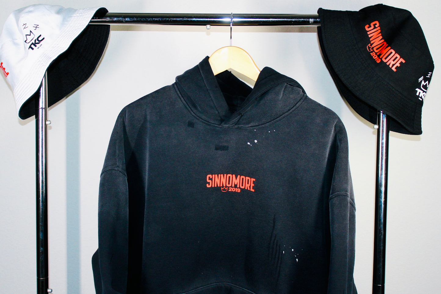 TKC™️ SINNOMORE: Crk$ & Whr$ (Vintage Black Hoodie)