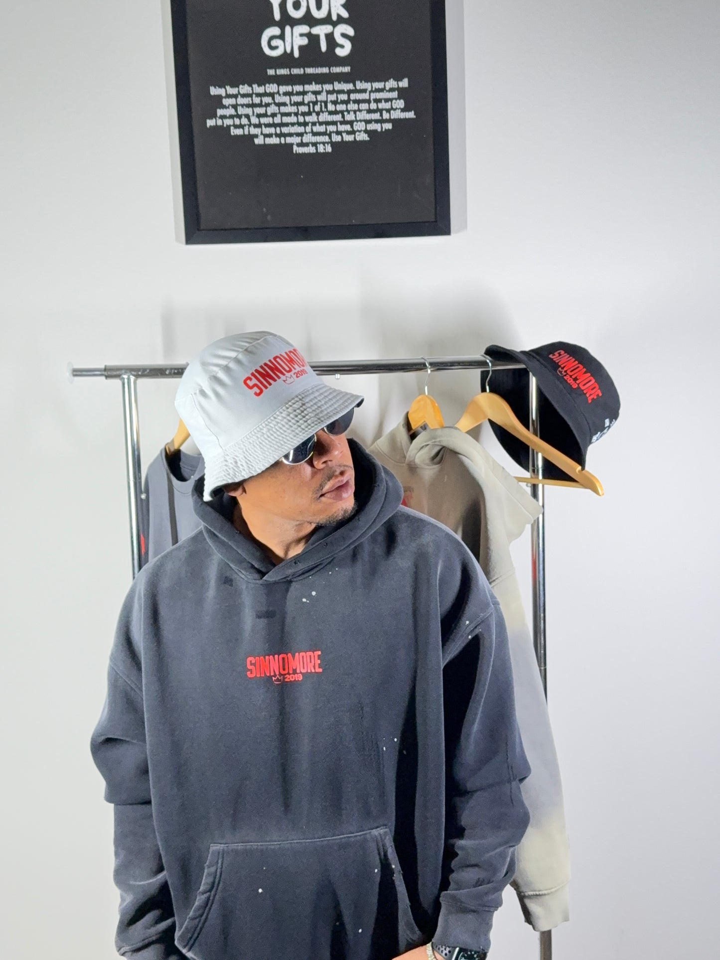 TKC™️ SINNOMORE: Crk$ & Whr$ (Vintage Black Hoodie)