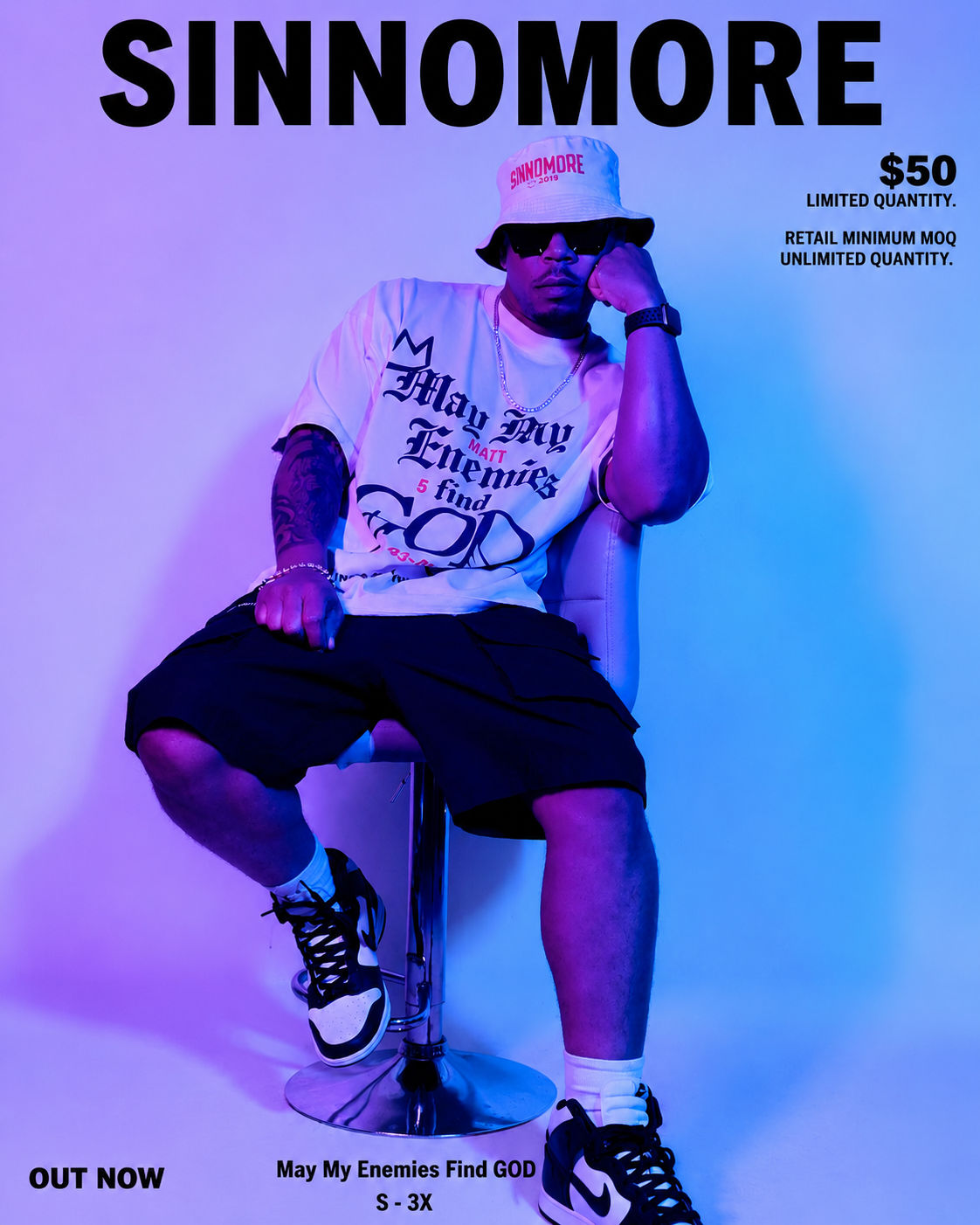 TKC™️ SINNOMORE : May My Enemies Find GOD boxy tee